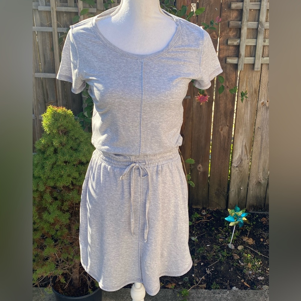 Splendid Women Gray Casual Dress XS drawstring waist soft comfortable EUC